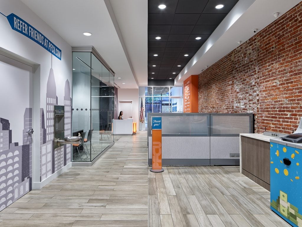 Inside PFCU's Chestnut Street branch in Philadelphia