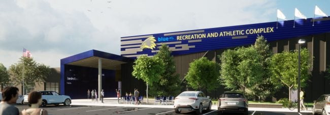 Rendering of the future Blue Federal Credit Union Recreation & Athletics Complex