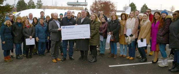 Broadview FCU's check presentation to area food pantries (Source: Broadview FCU). 