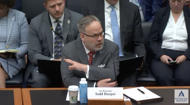 NCUA Chairman Todd Harper during the House Financial Services Committee hearing, Tuesday, May 16, 2023.