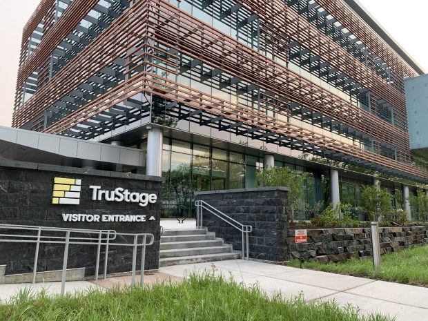 Enterance to TruStage headquarters in Madison, Wis. (Source: CU Times).