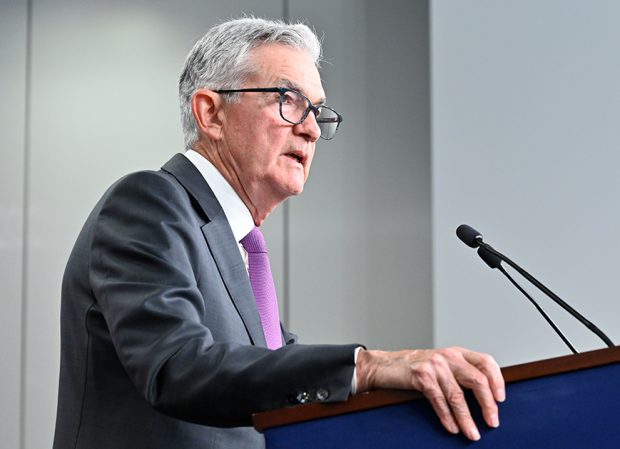 Jerome Powell responds to questions at the FOMC press conference Wednesday. Credit/Federal Reserve
