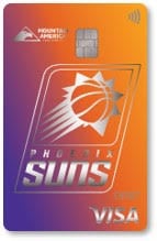 Mountain America and Phoenix Suns credit and debit card designs