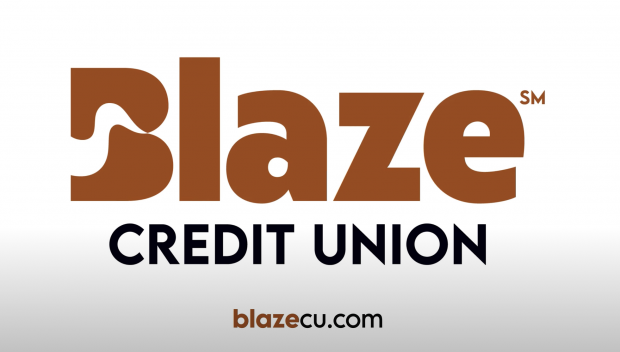 New name and logo for Blaze Credit Union. 