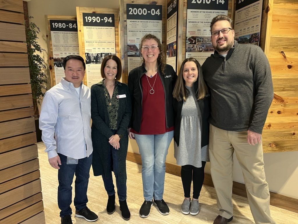 From left to right: Duc Chu, Chris Ramos, Brie Porter, Alana Kelly and Tim Janvrin