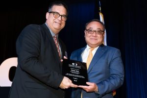 Orange County Business Council President/CEO Jeffrey K. Ball (left) and Frank Kim