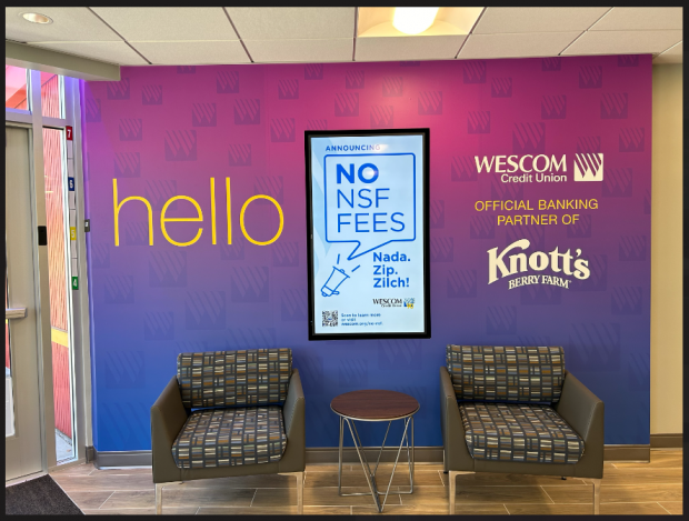 New Wescom Credit Union branch at Knott's Berry Farm. Credit/Wescom Credit Union