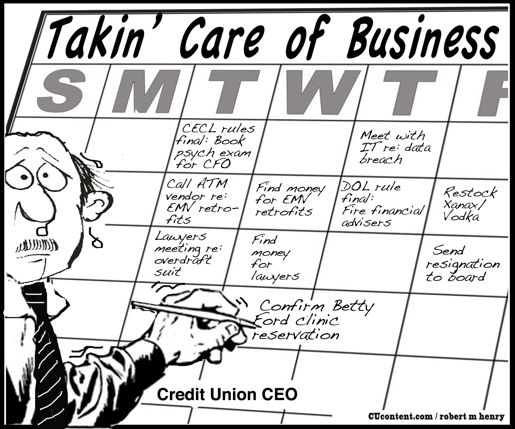 Takin' Care of Business: Editorial Cartoon | Credit Union Times